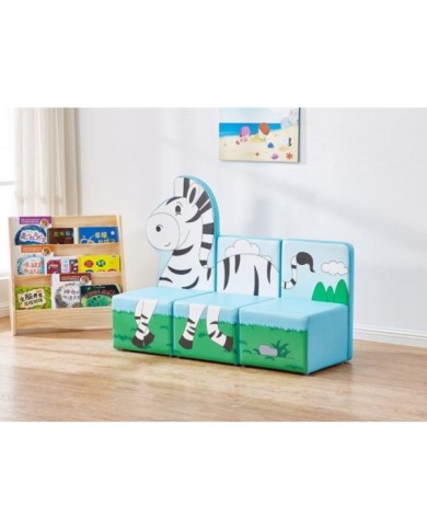 Kids Tri Seat Sofa - Zebra