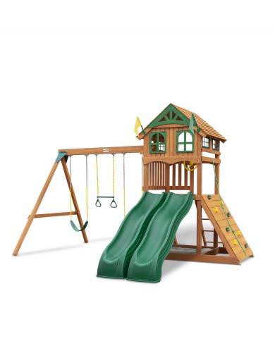Passage Dual Slide Swing Set - Wooden Playset